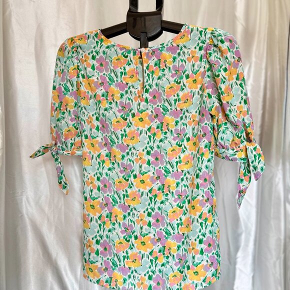 Banana Republic | Floral Puff-Sleeve Blouse | Size XS - Picture 3 of 6